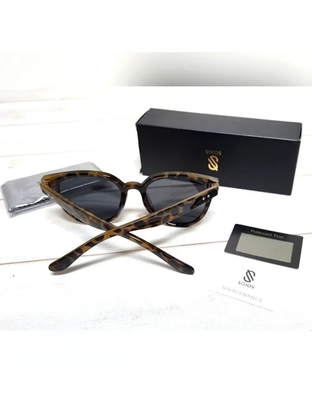 Sojos Round Polarized Sunglasses with UV Protection - New In Box